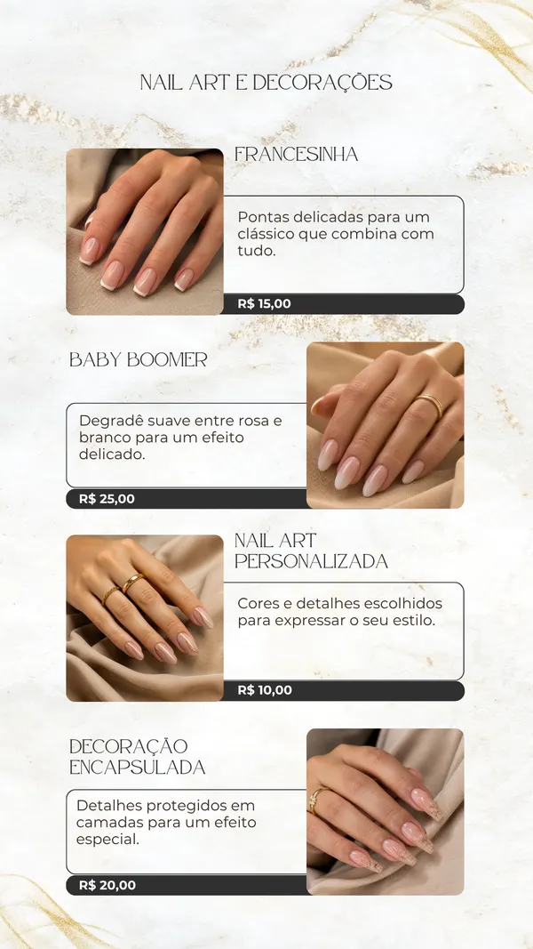 Versão atualizada — Nail art e decorações
